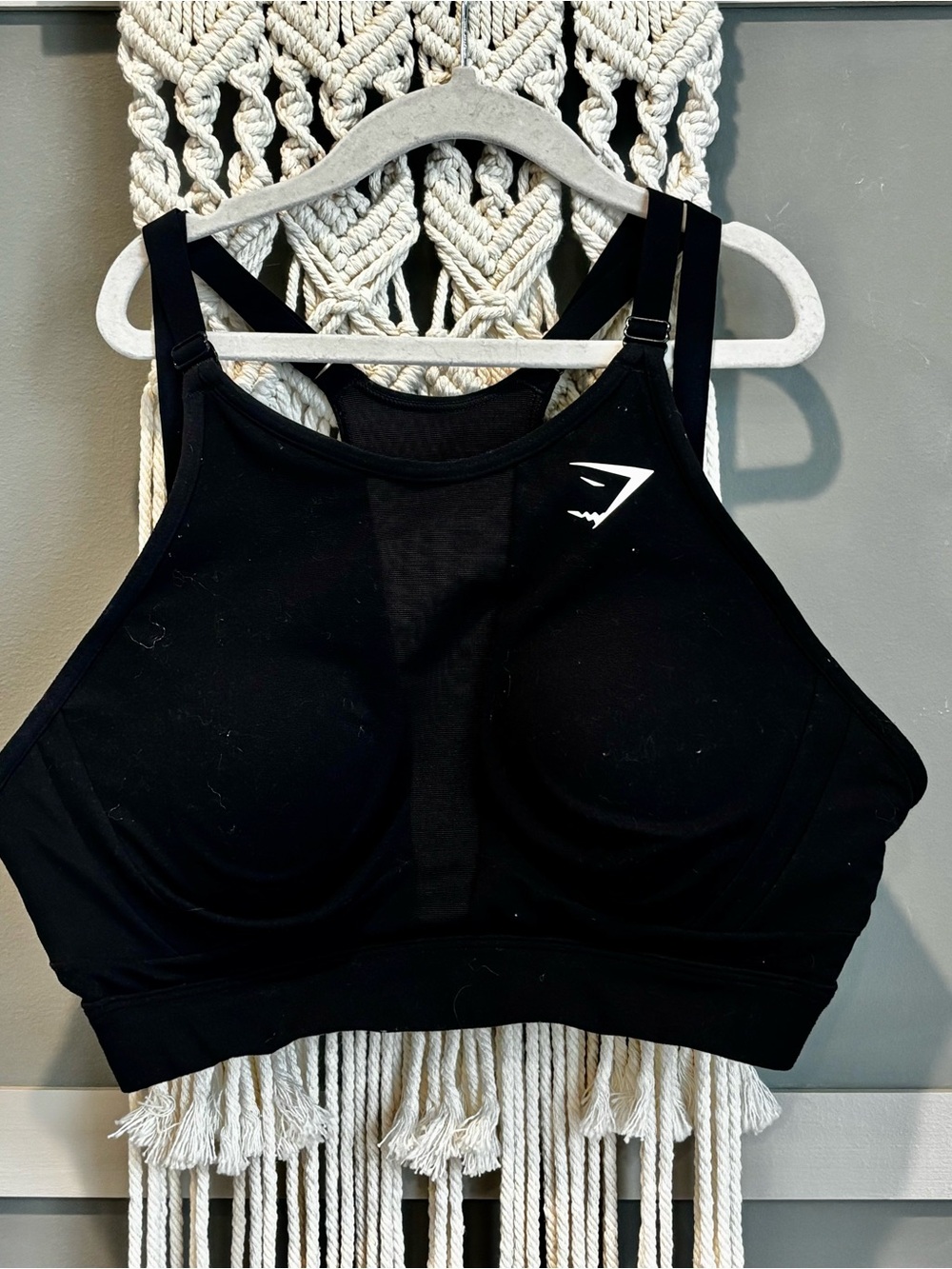 Gymshark Black High-Neck Padded Sports Bra